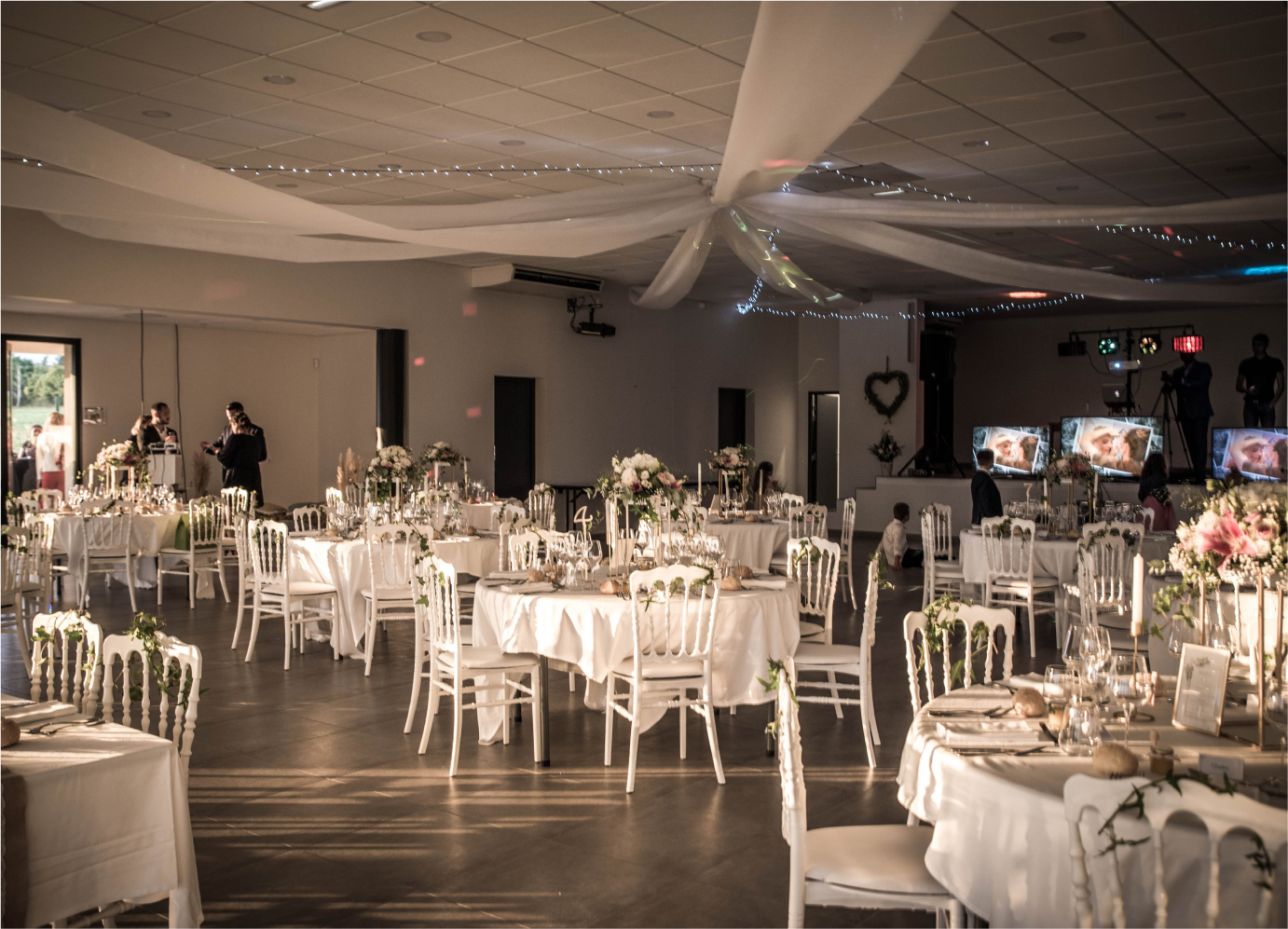 Salle prestige pendant un mariage